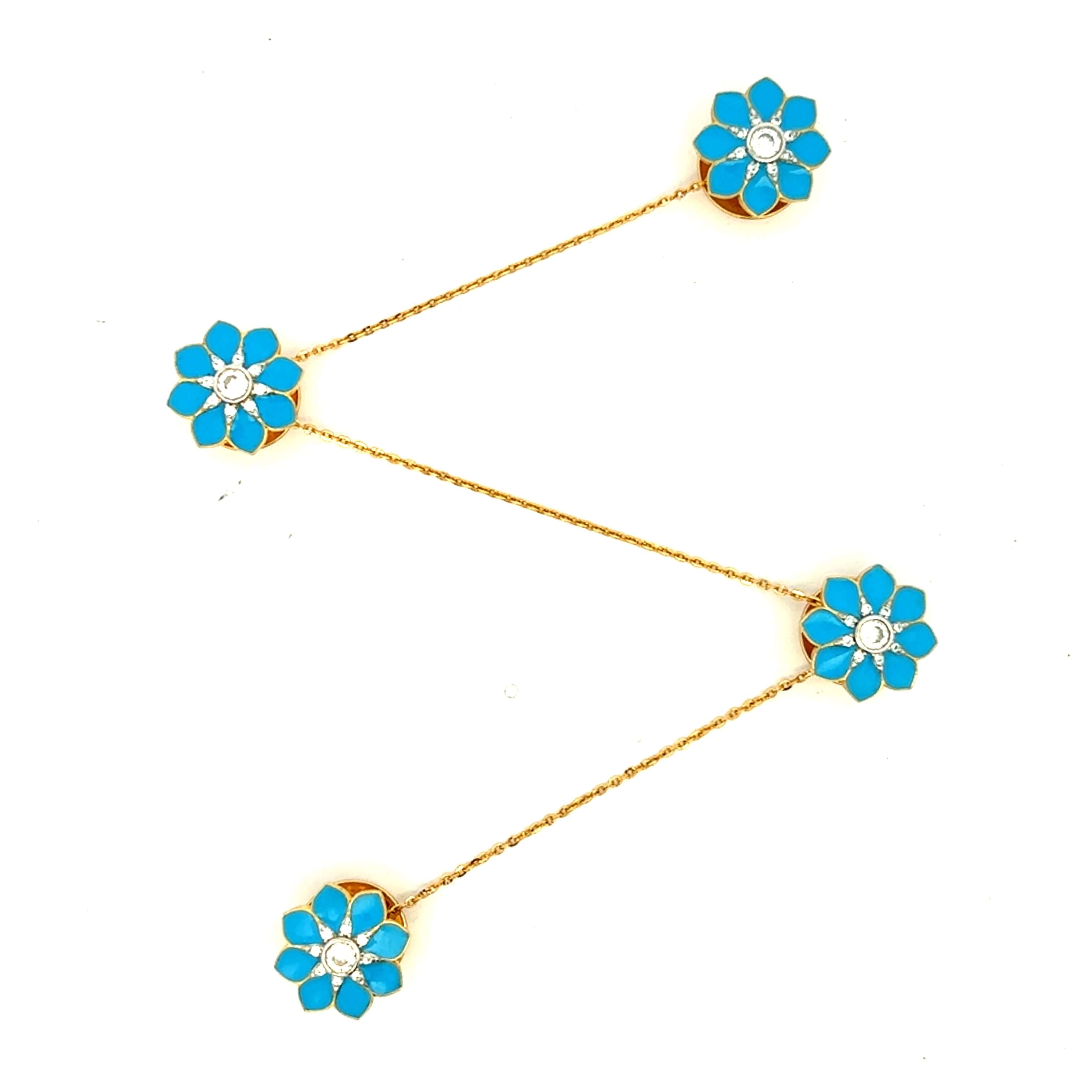 Azure 14K Gold Kurta Buttons for Men