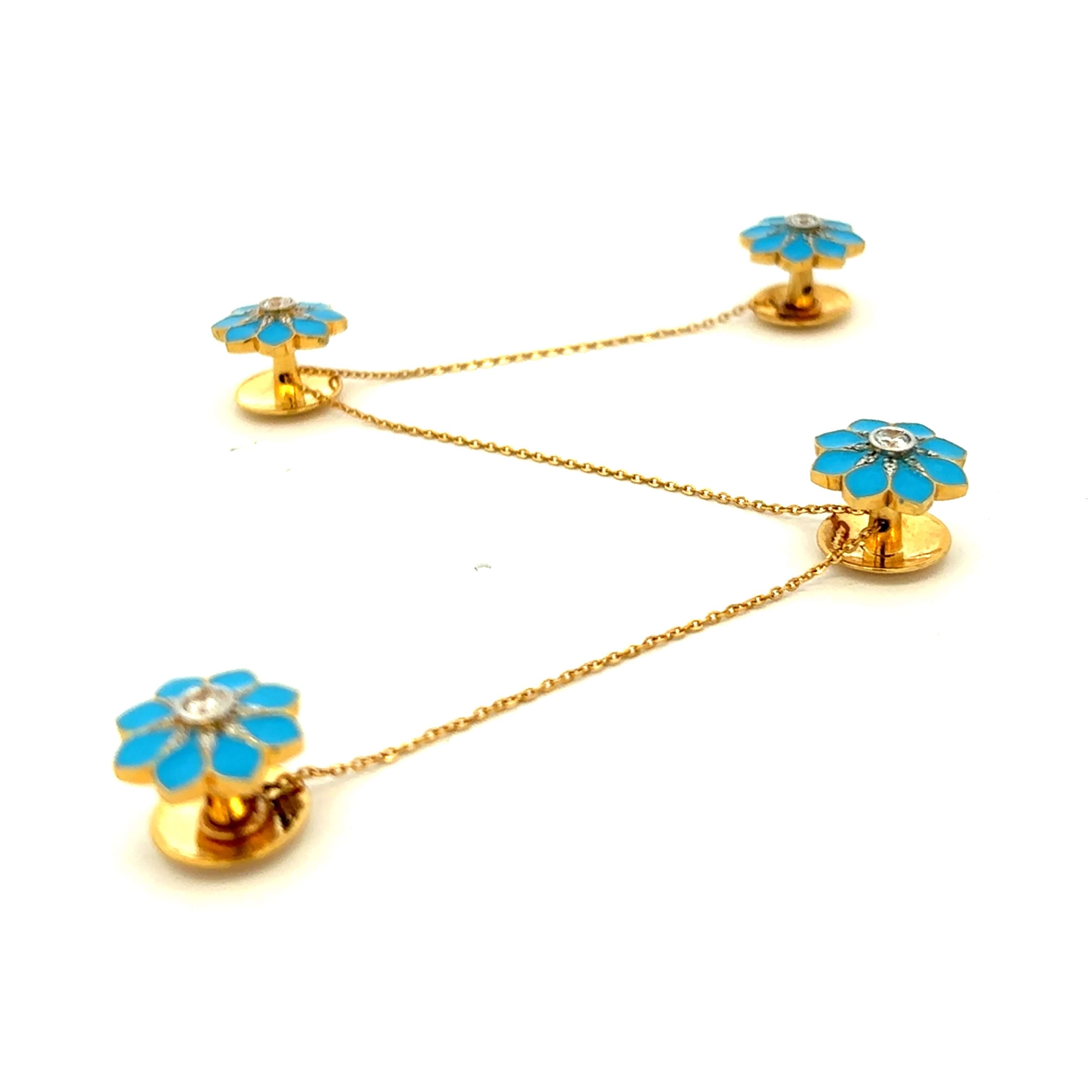 Azure 14K Gold Kurta Buttons for Men