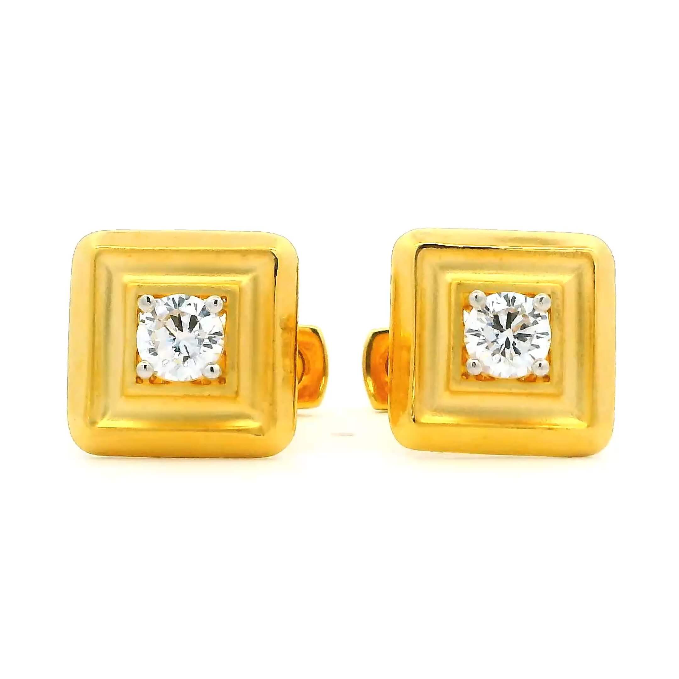 Shimmering Vigour Gold Cufflinks