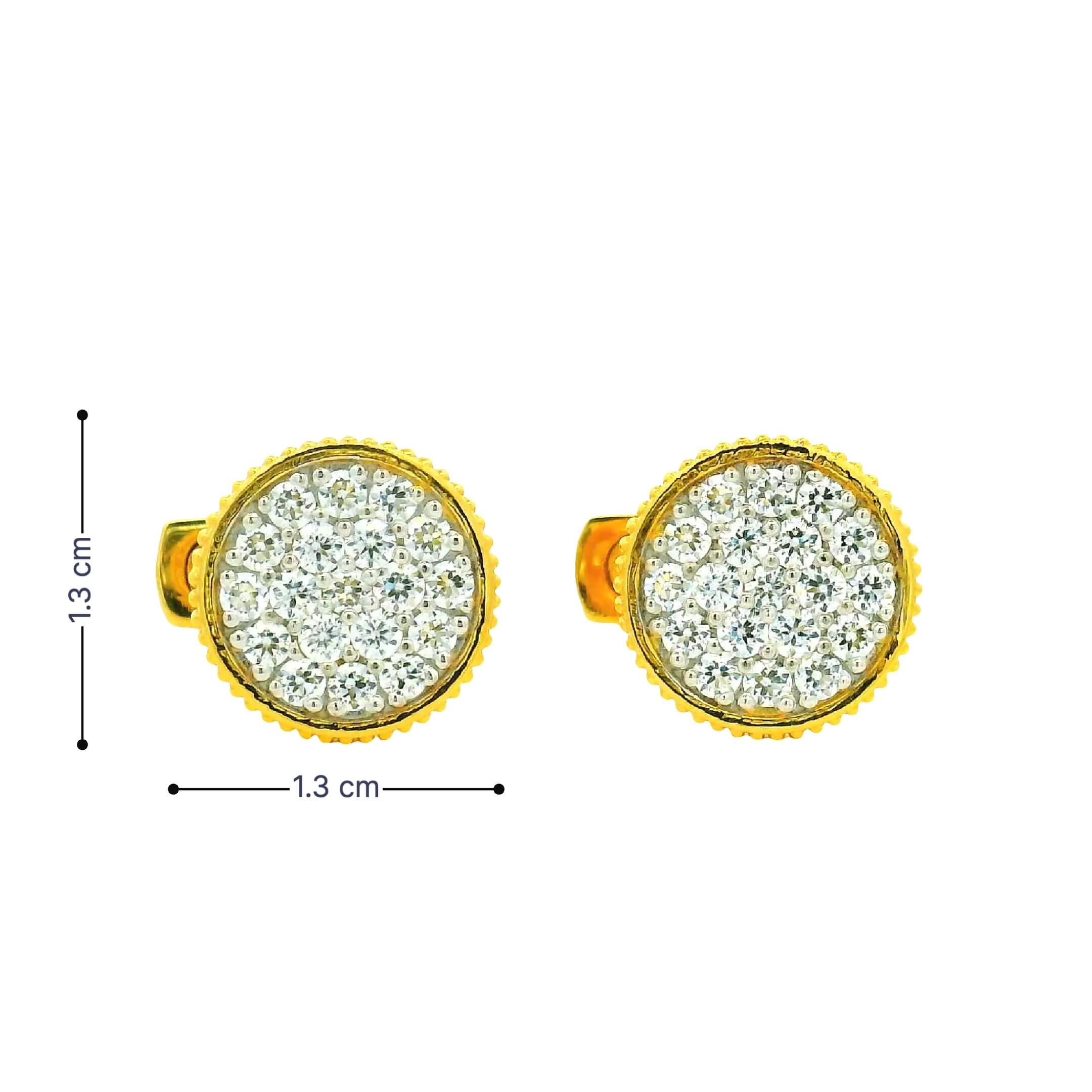 Shimmering Oval Gold Cufflinks for Men