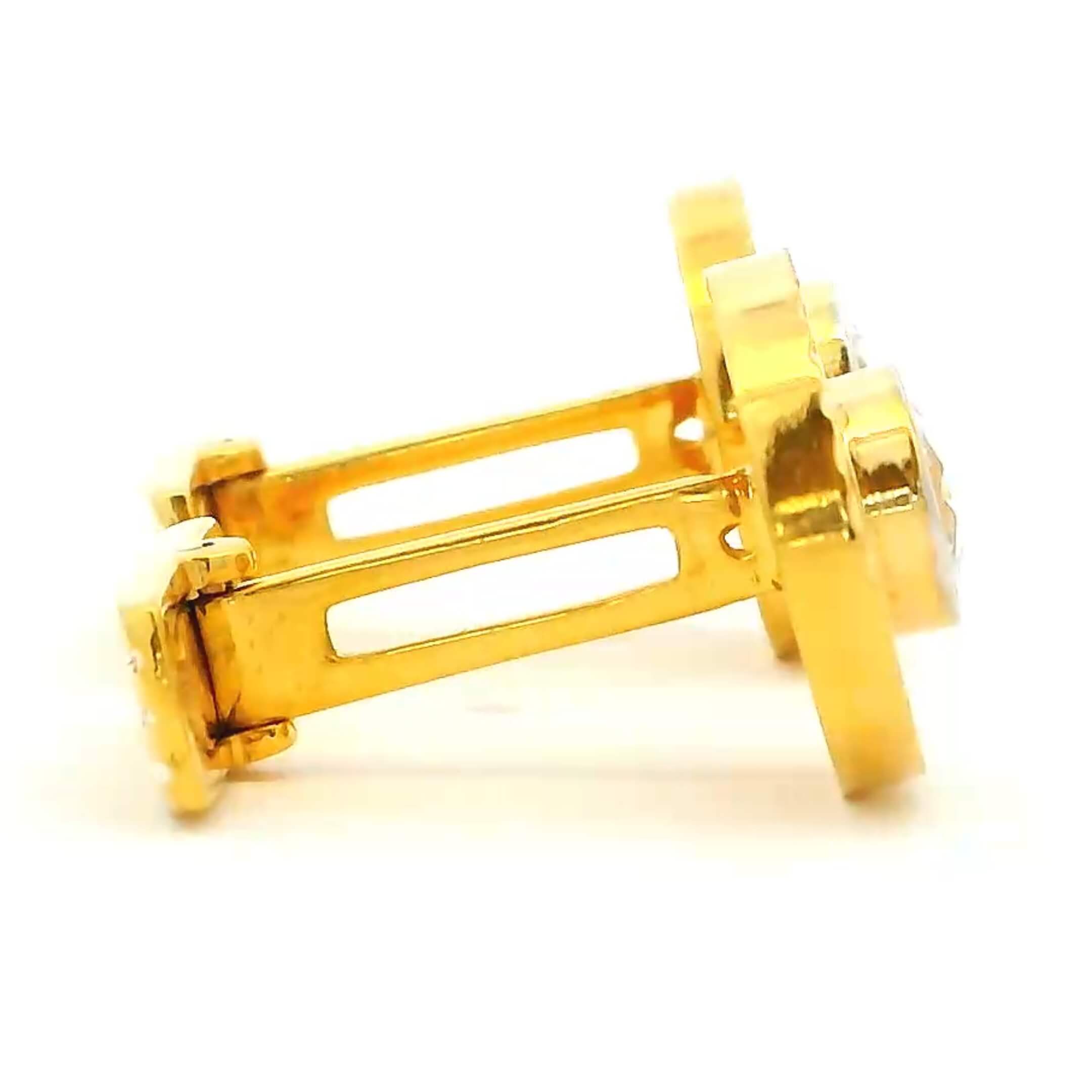 Modest Swirl Gold Cufflinks