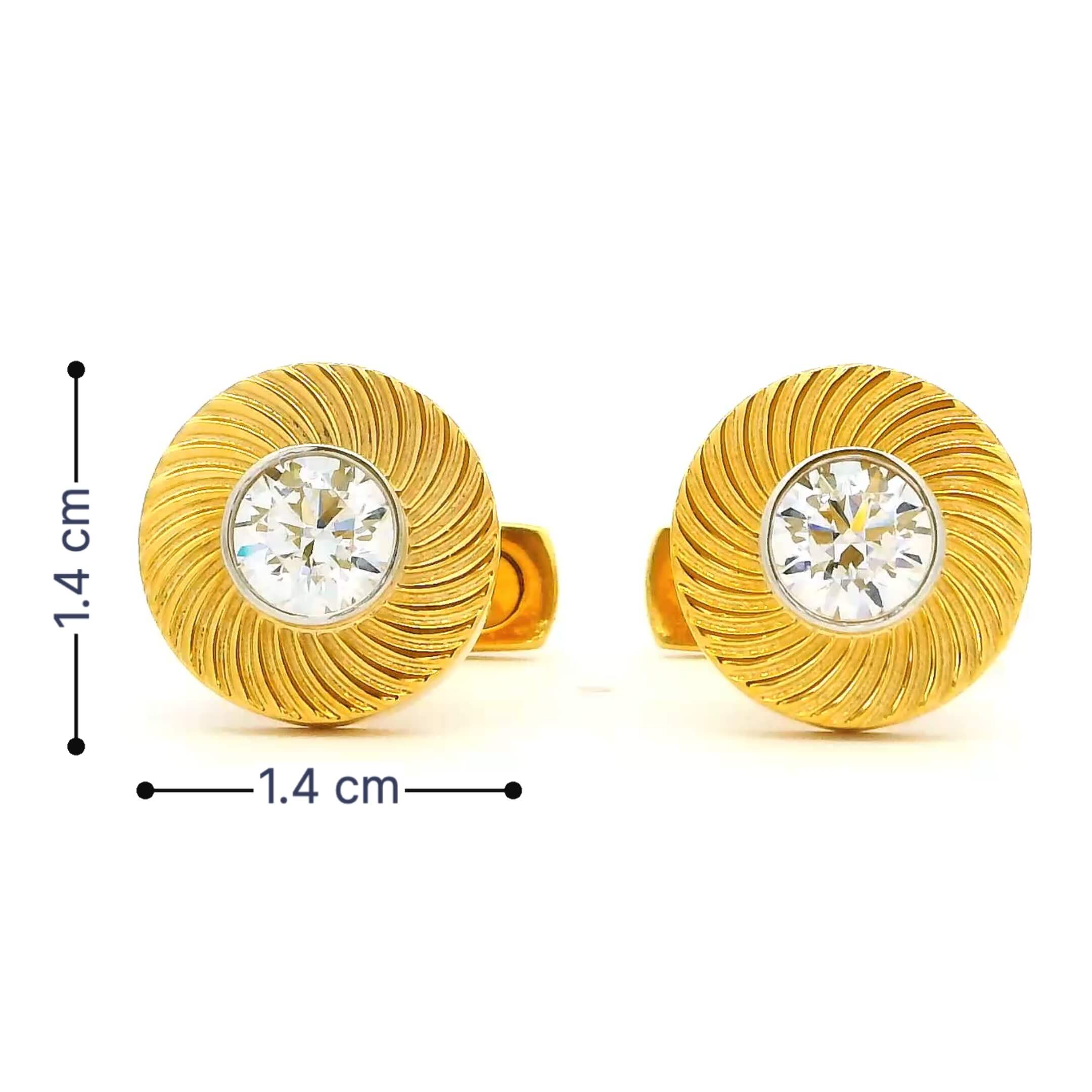 Modest Swirl Gold Cufflinks