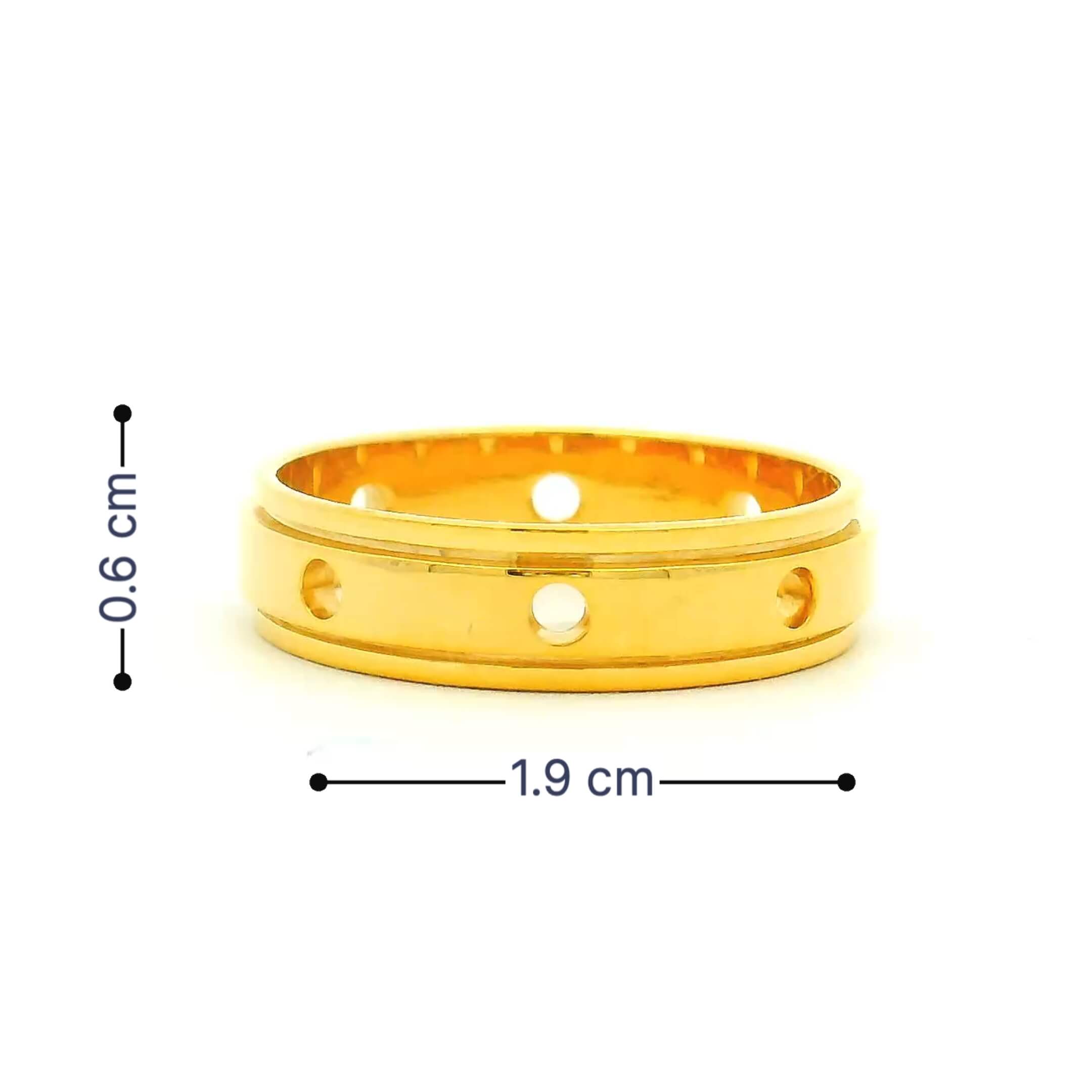 Subtle Gleam Men Gold Ring
