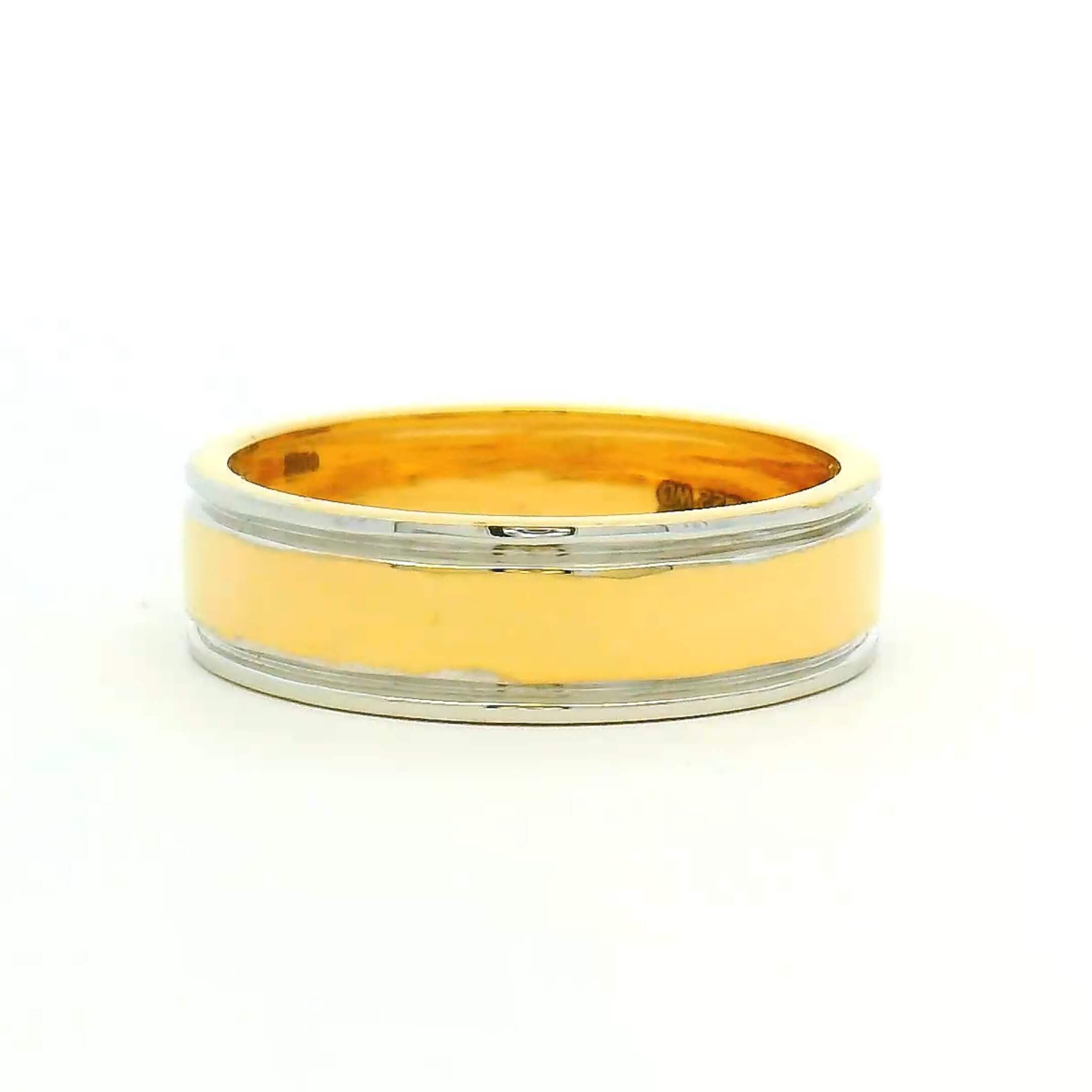 Sturdy Shine 18K Gold Ring for Men