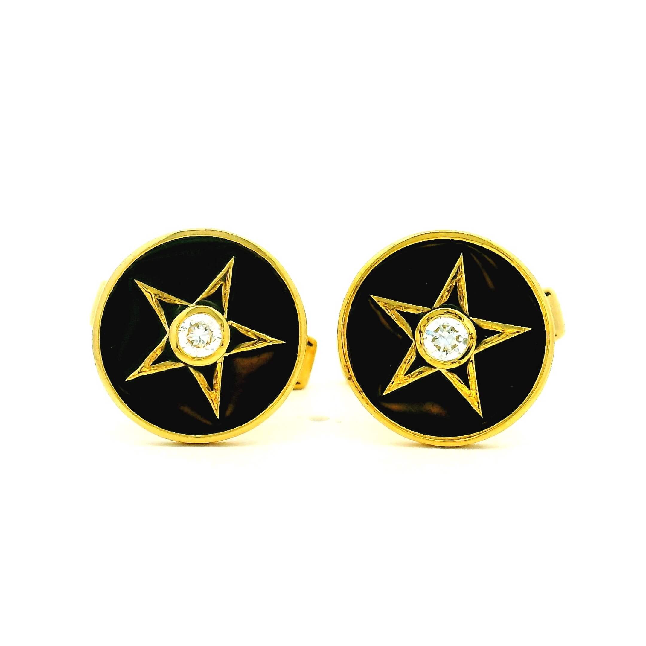 Midnight Zeal Gold Cufflinks