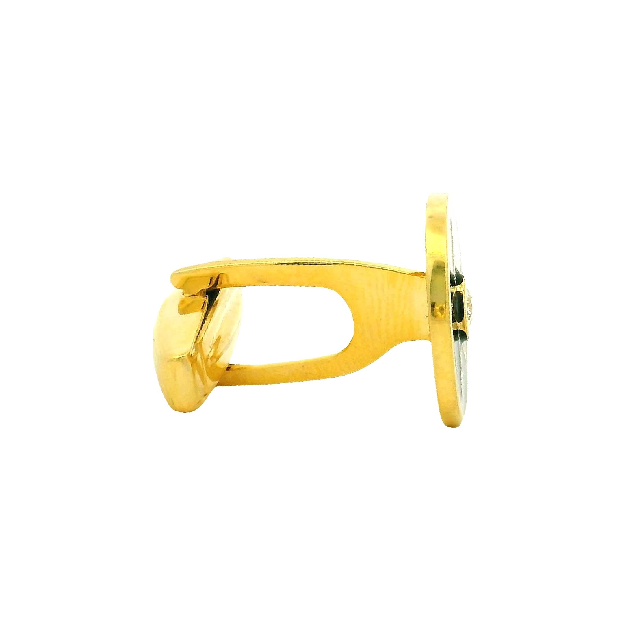Midnight Zeal Gold Cufflinks