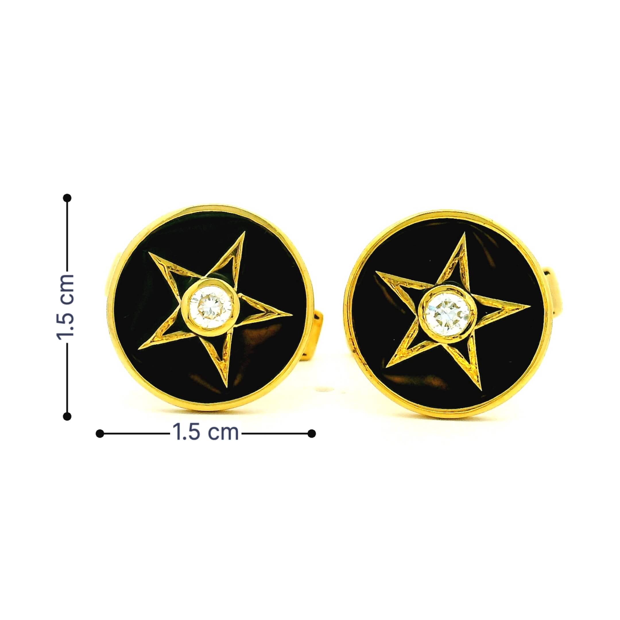 Midnight Zeal Gold Cufflinks