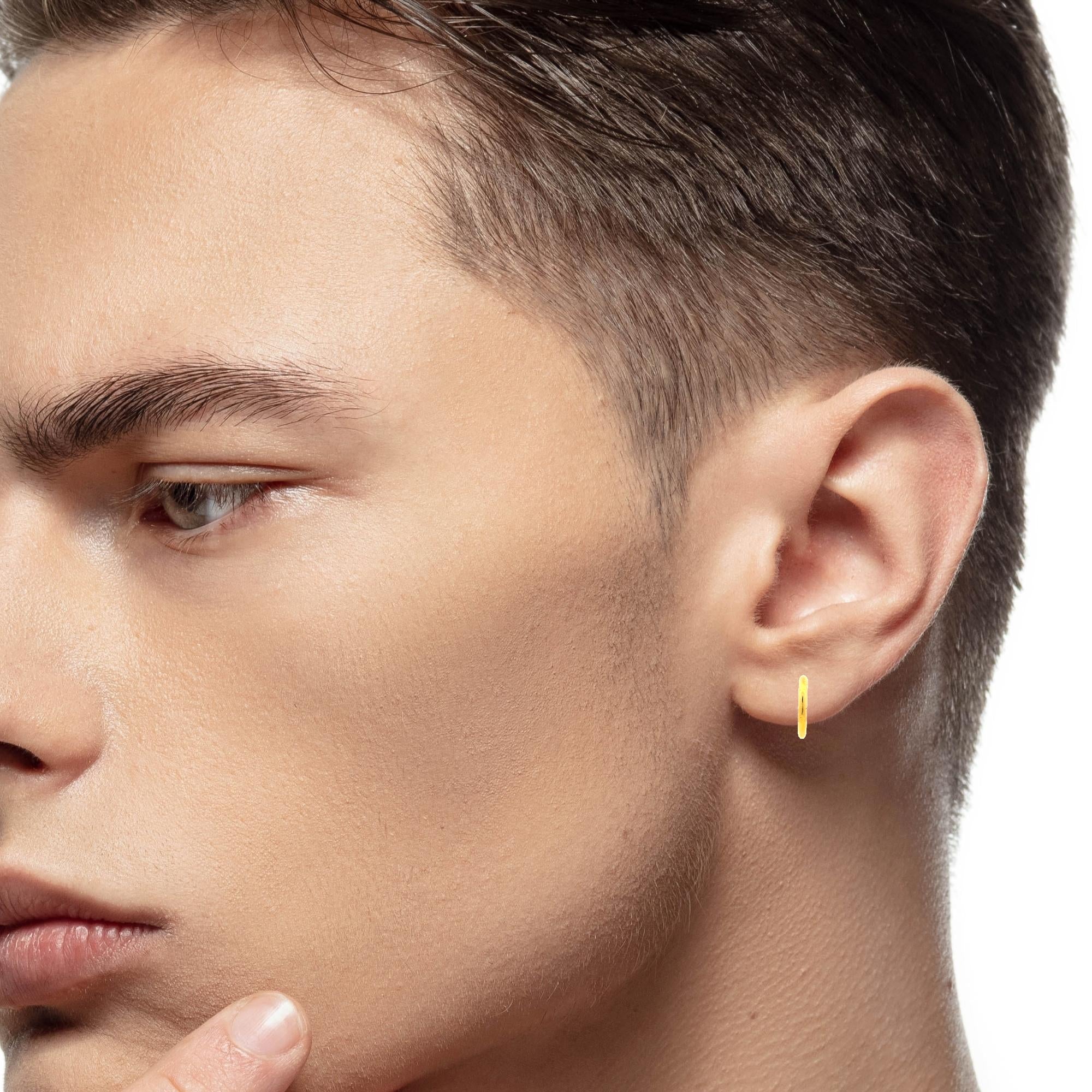 Mens Gold Earring