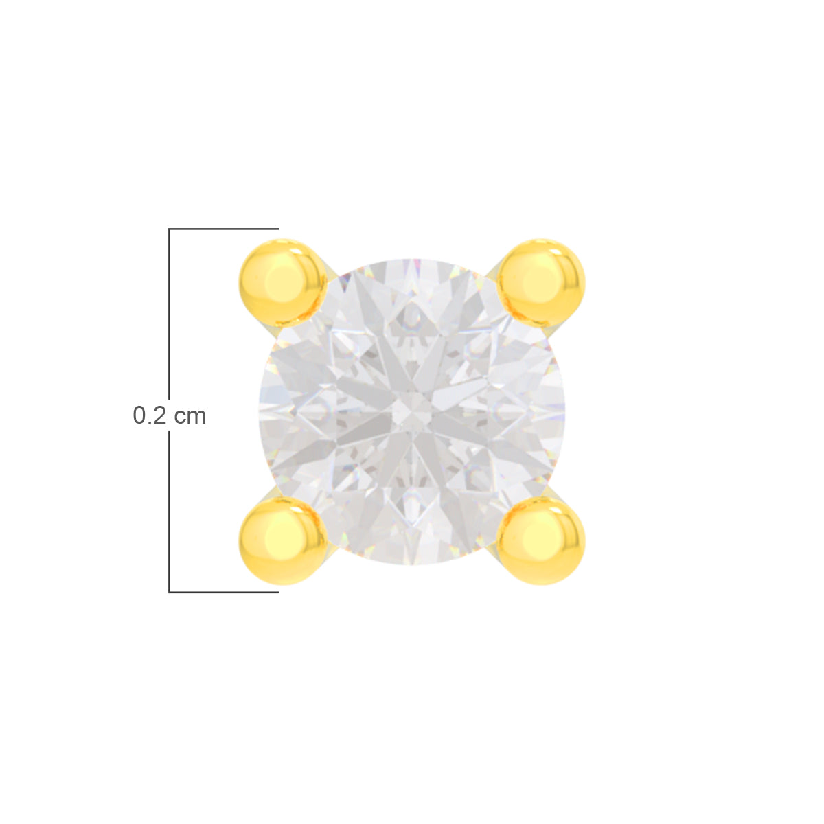 Delicate Spark Diamond Nose Pin