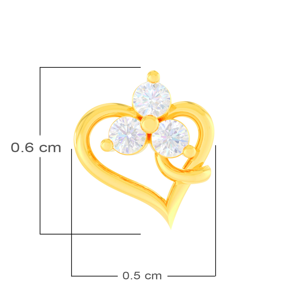 Petite Heat Diamond Nose Pin