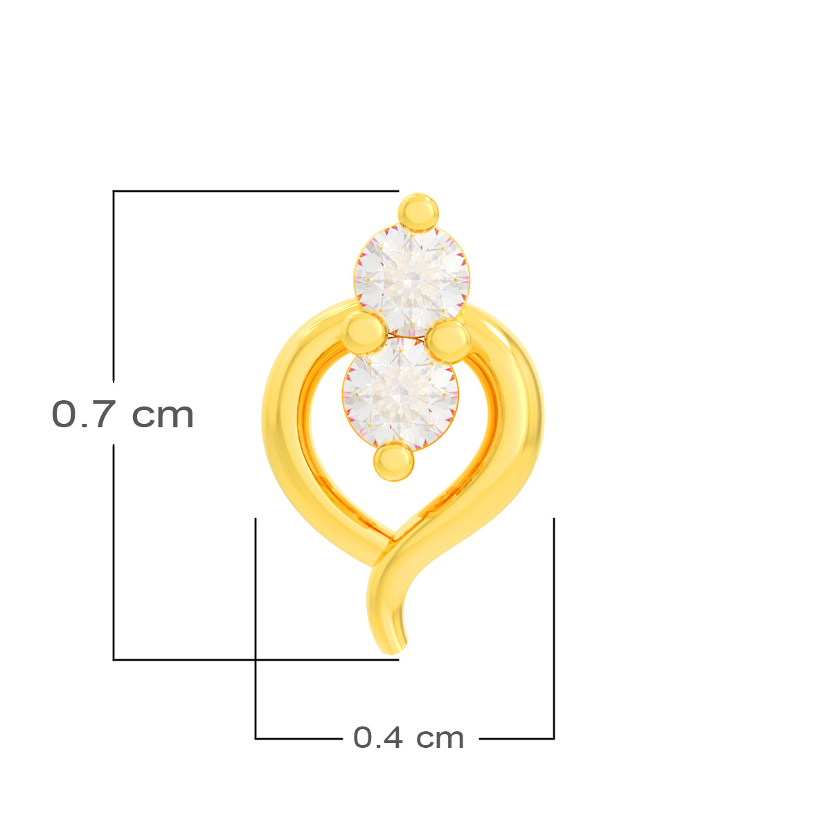Delicate Shine Diamond Nose Pin