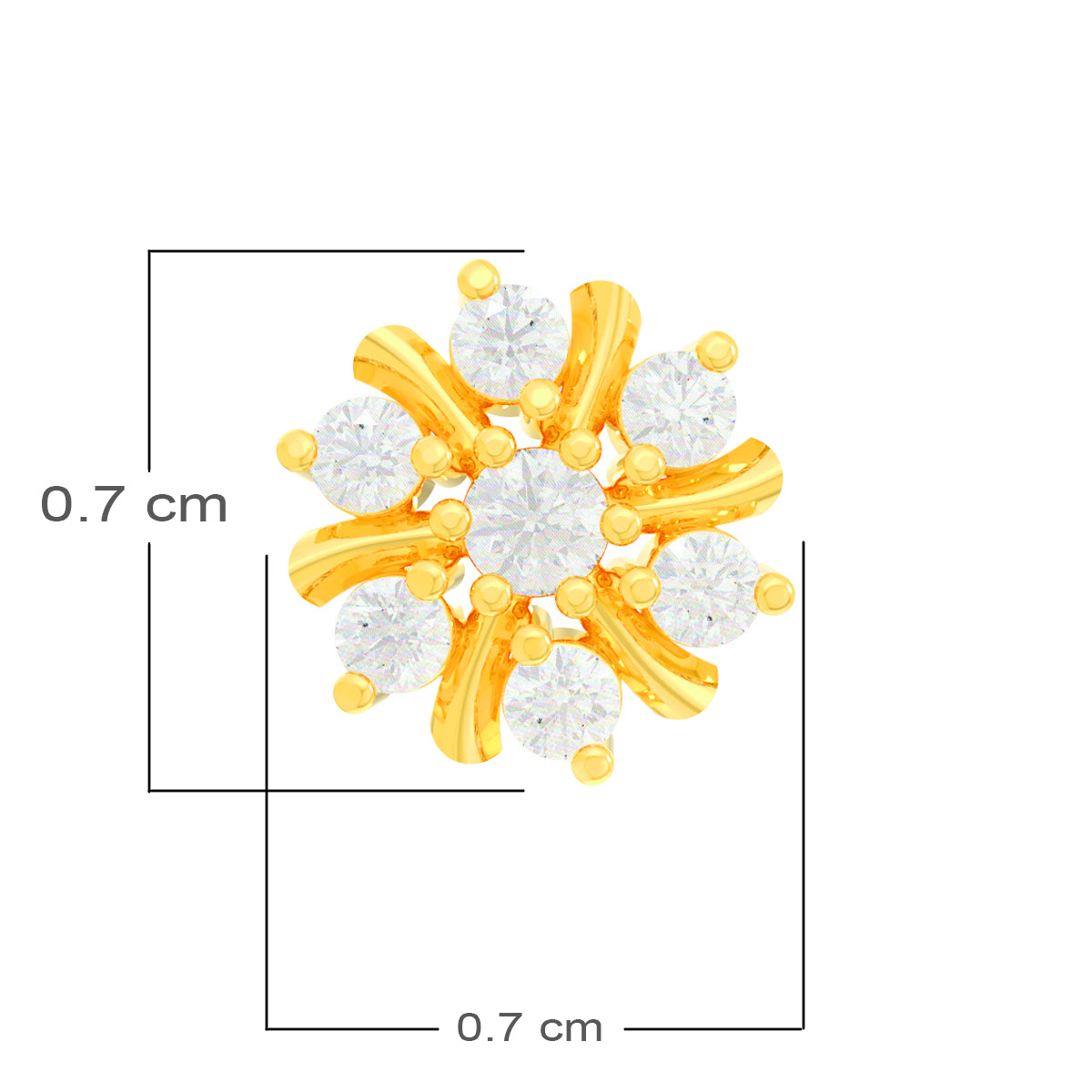 Graceful Shine Diamond Nose Pin