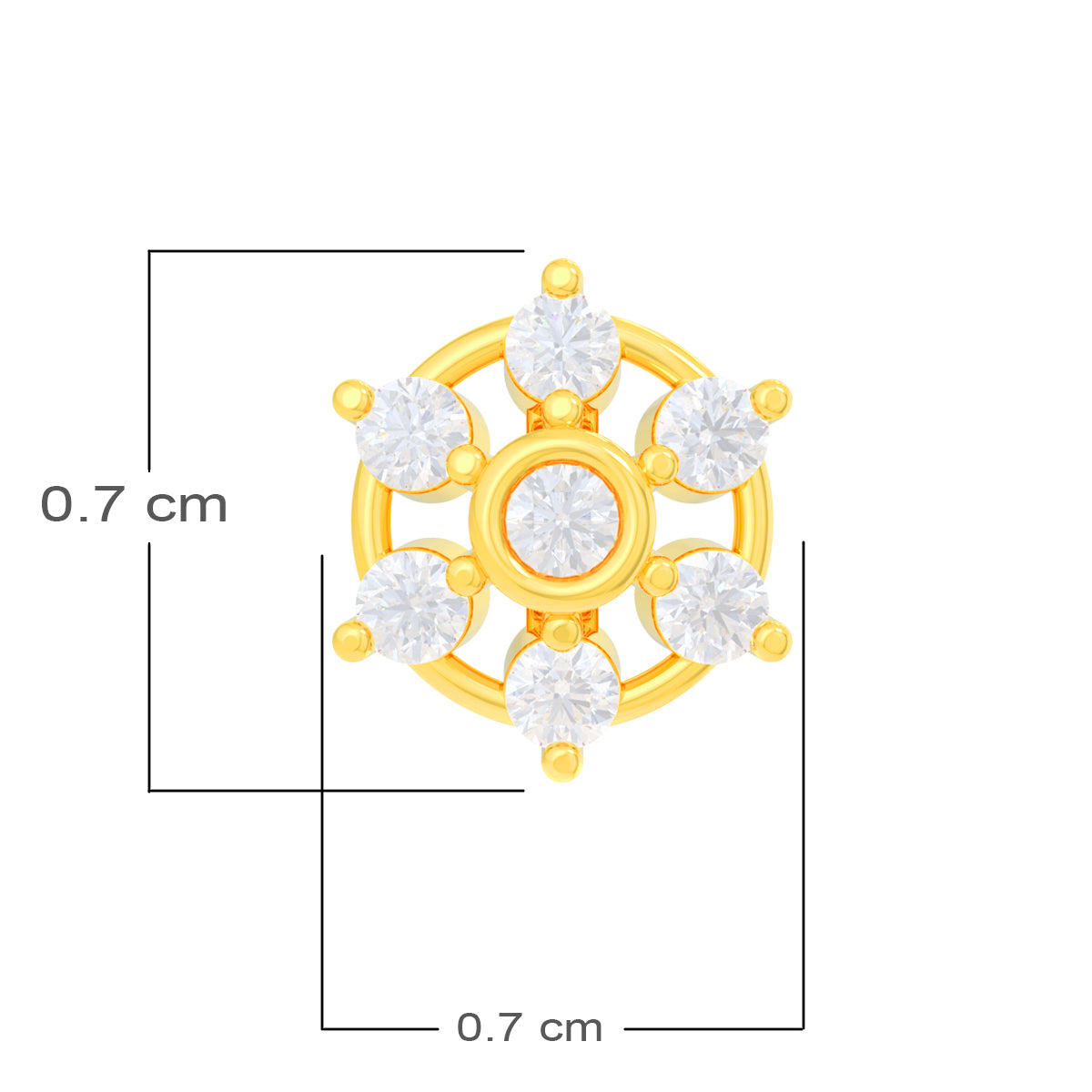 Charming Dazzle Diamond Nose Pin