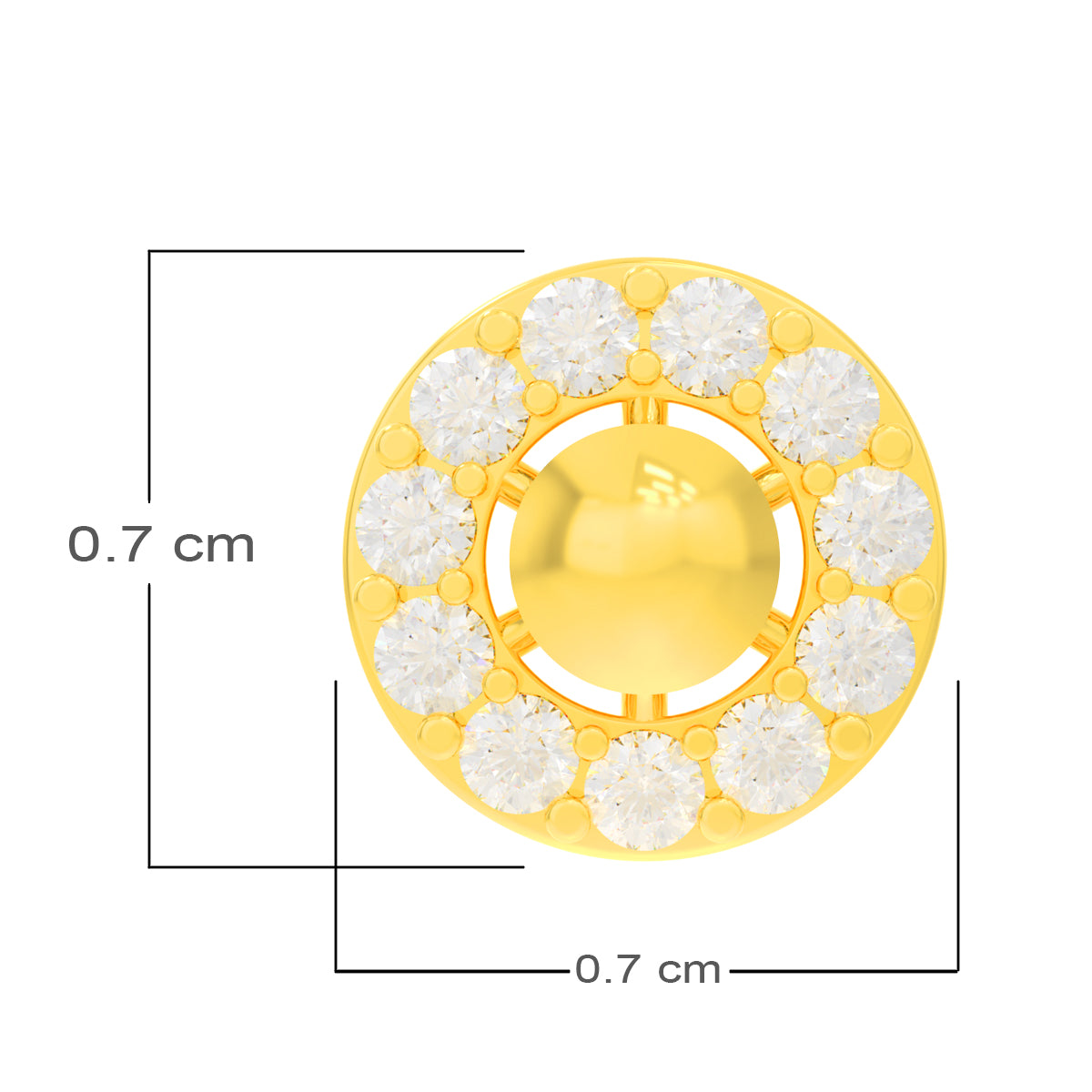Dazzling Orb Diamond Nose Pin