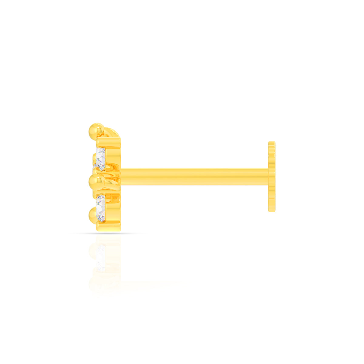 Delicate Clover Diamond Nose Pin