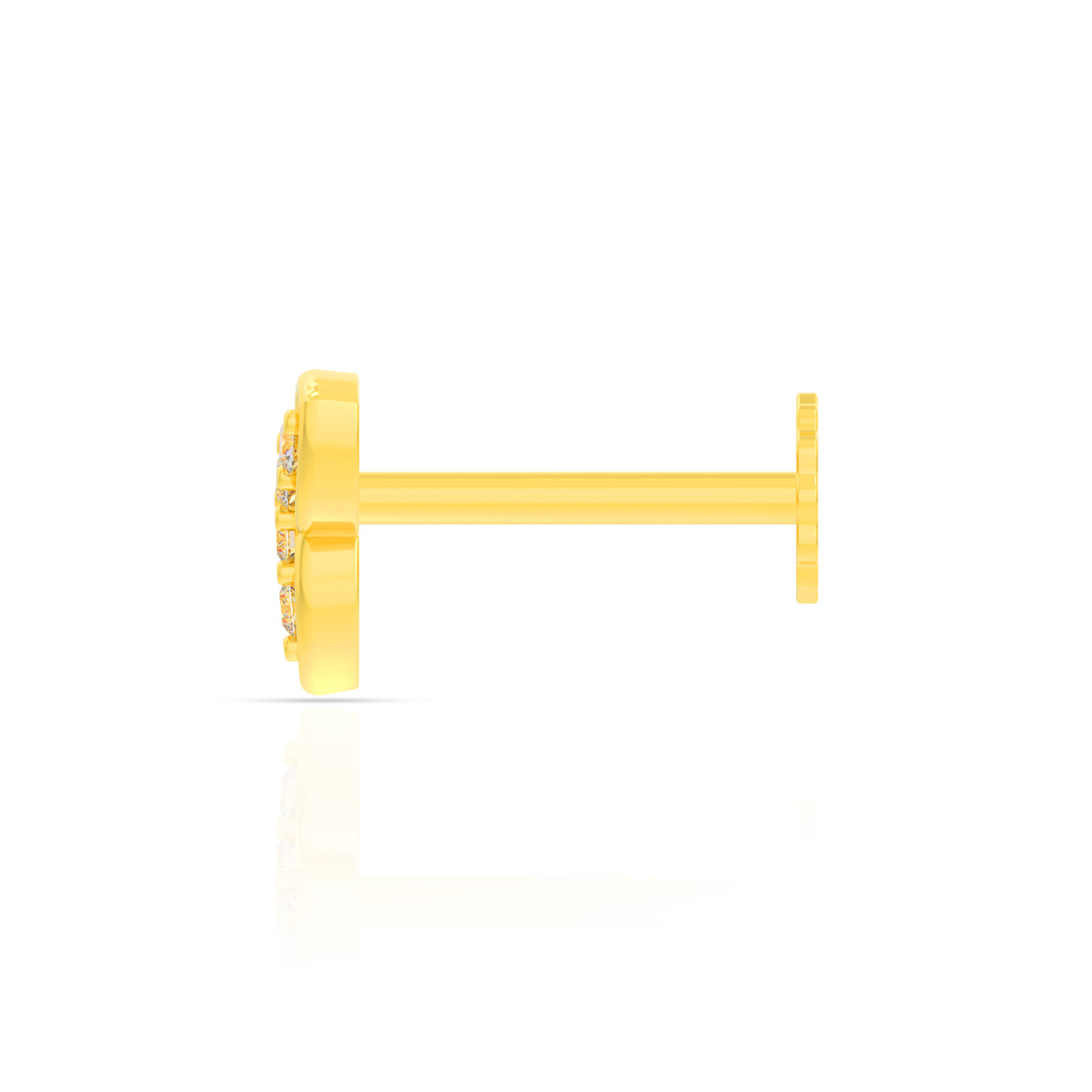Gleaming Clover Diamond Nose Pin