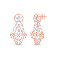 Chroma Burst Flora Motif Diamond Danglers 18K