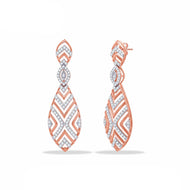 Stunning Chevron Motif Danglers for Daily Elegance