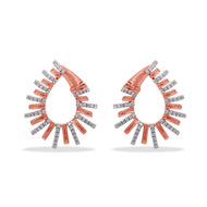 Colour Burst Mini Paisley Gold Studs 18K