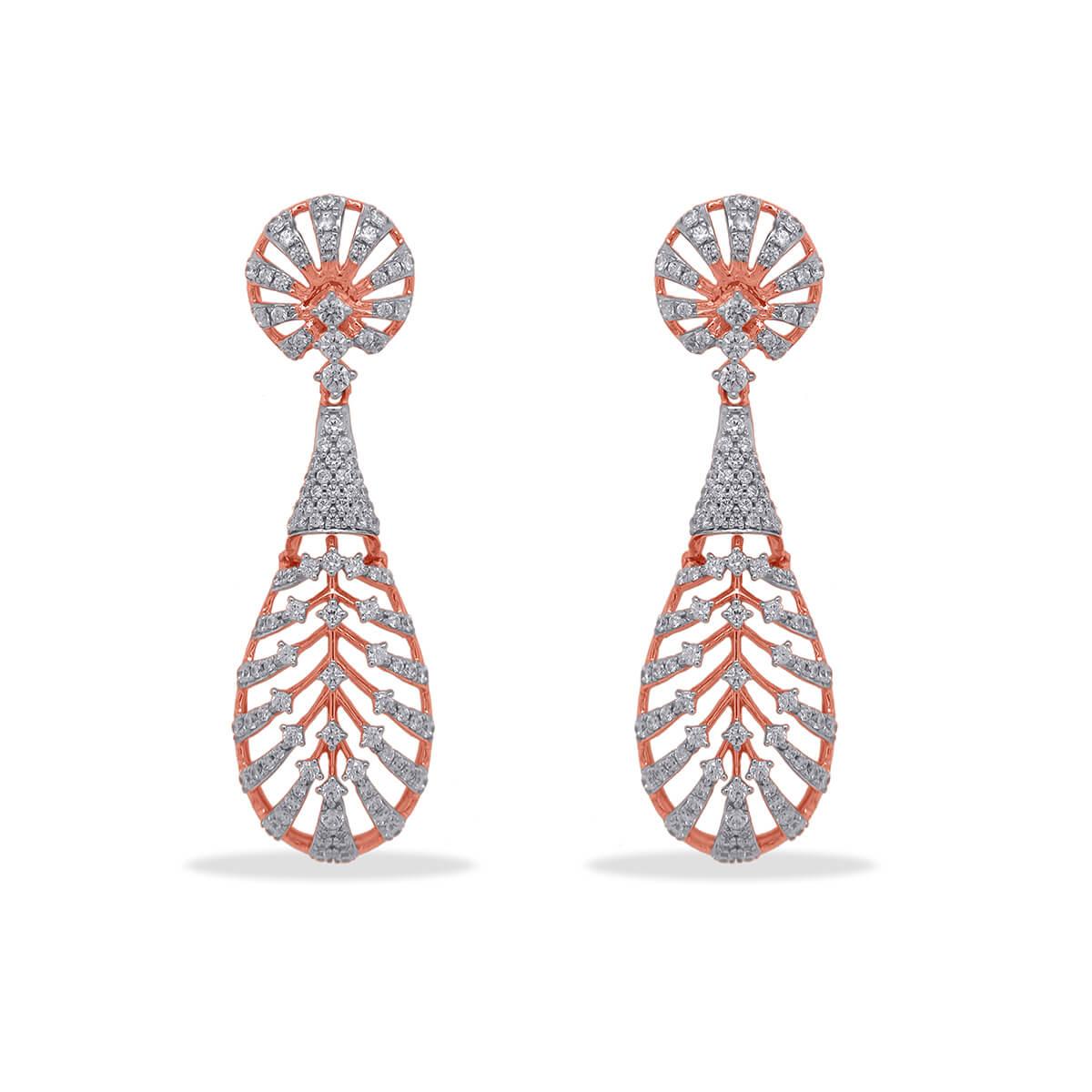 Dazzling Floral Radiance Gold Danglers