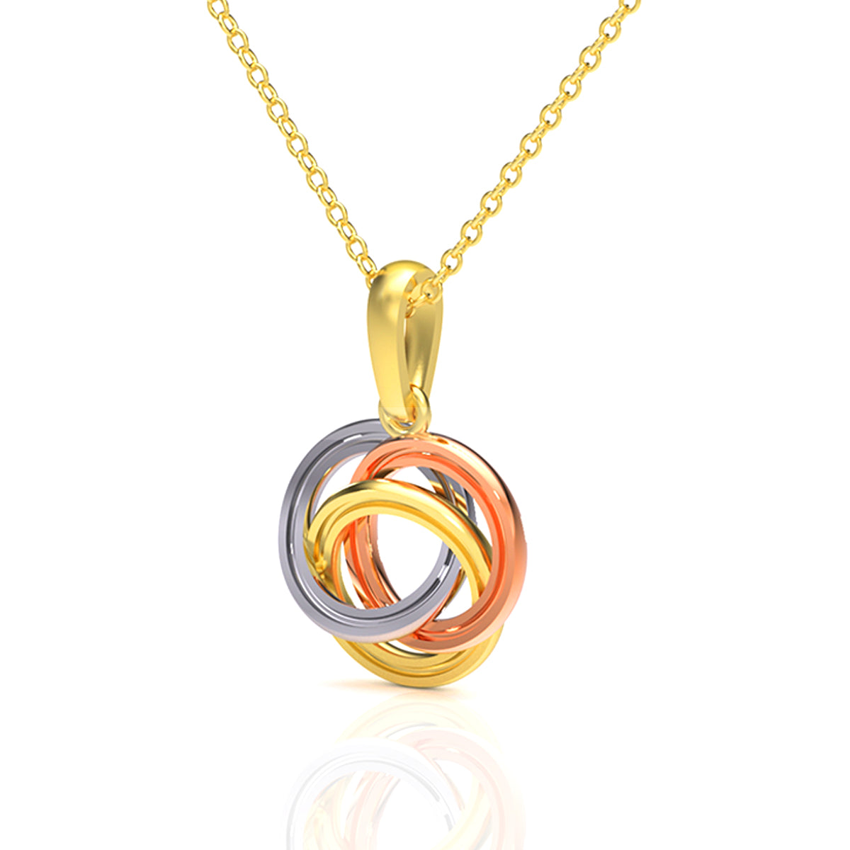 Modern Swirls Gold Pendant