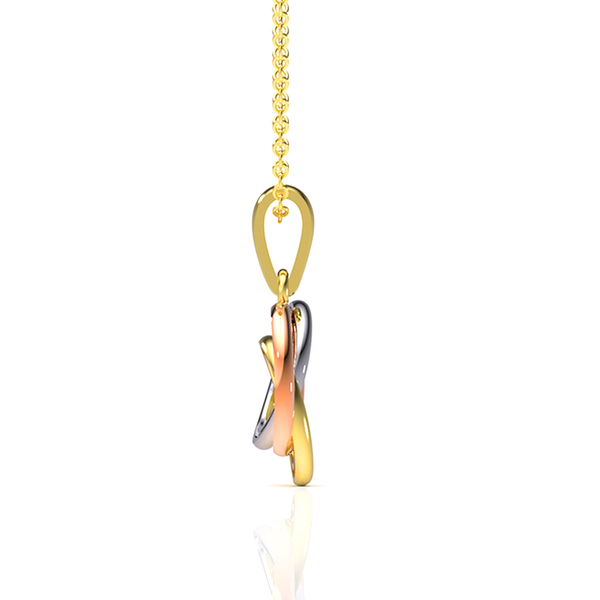 Modern Swirls Gold Pendant