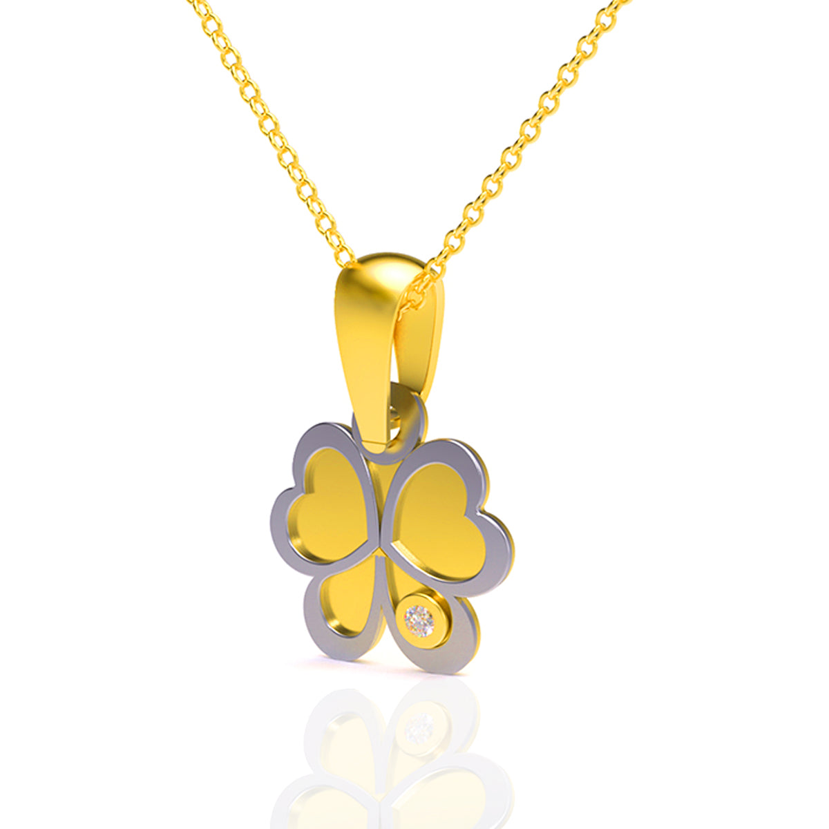 Stunning Petal Shine Gold Pendant
