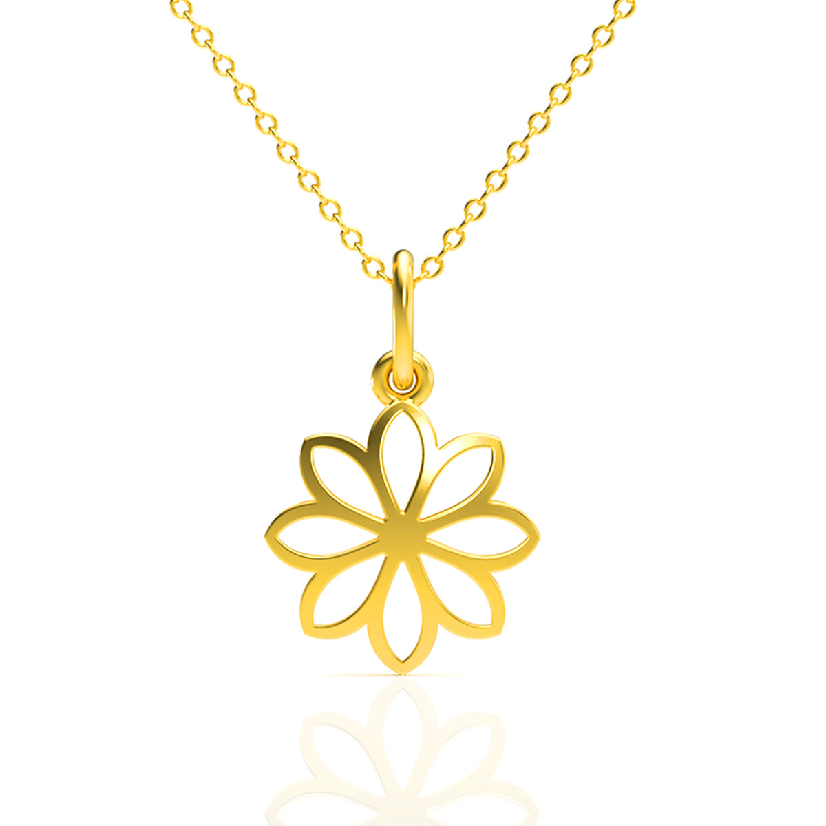 Minimalist Flora Charm Gold Pendant
