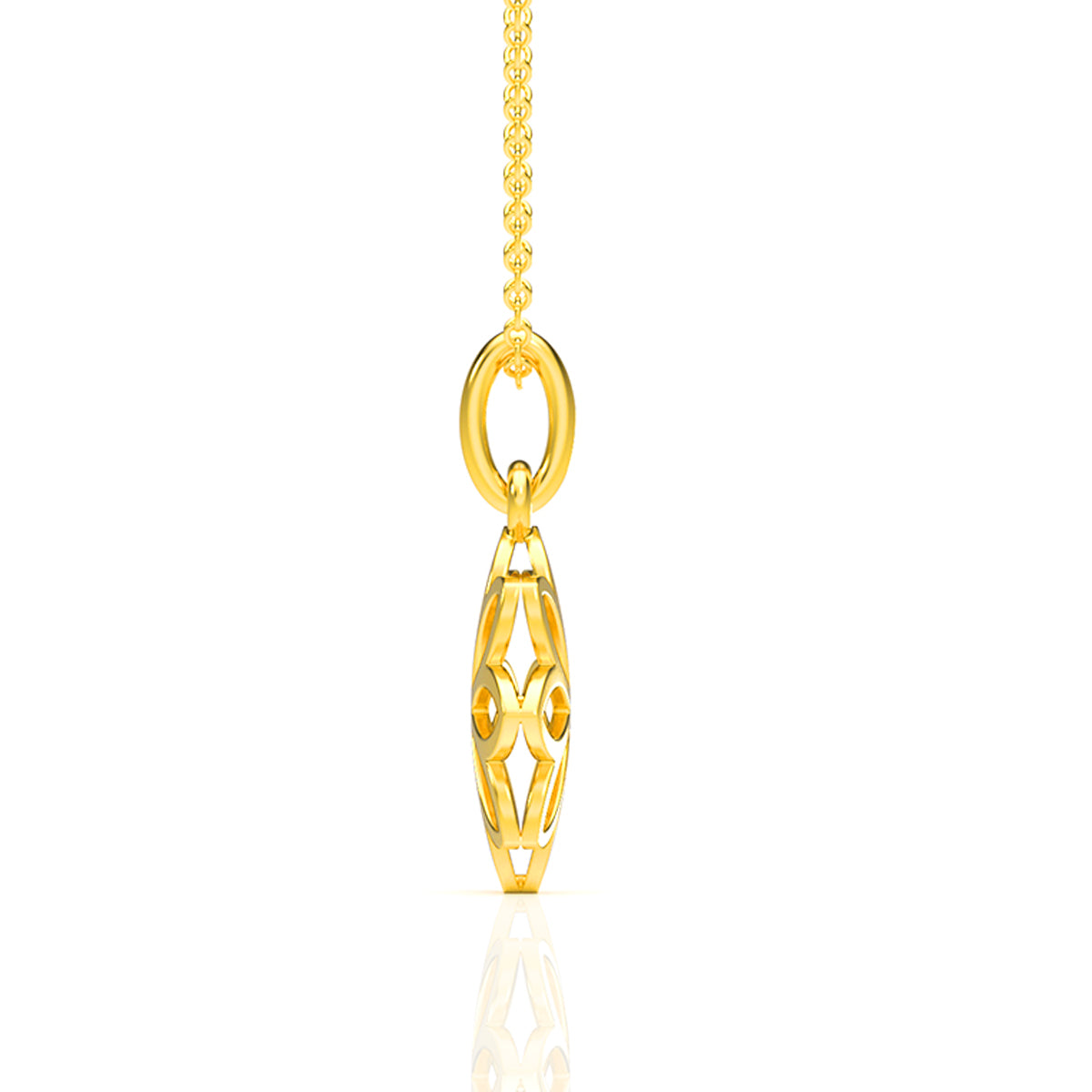 Minimalist Flora Charm Gold Pendant