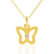 Charming Wings Of Elegance Gold Pendant