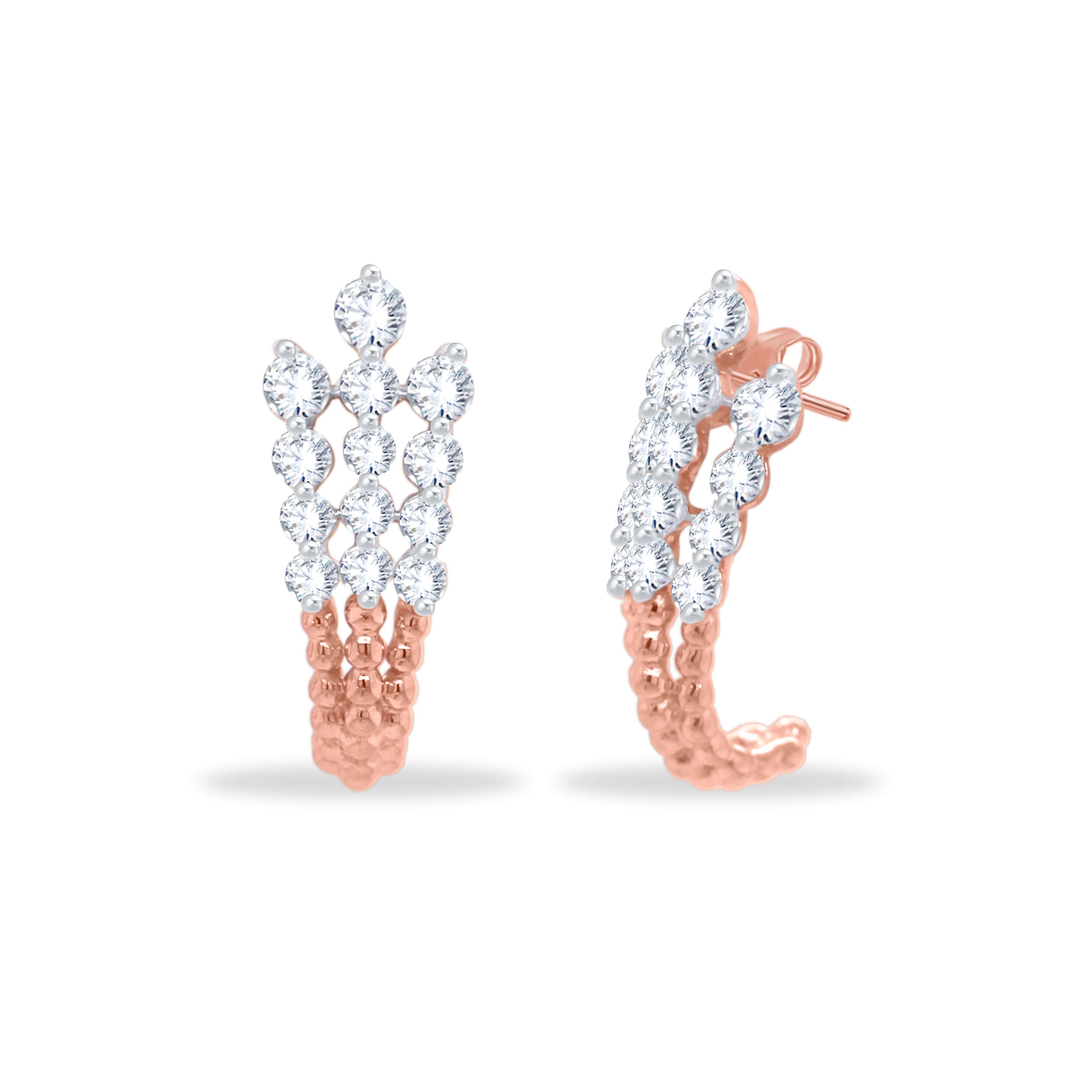 Marvelous Dazzling 18K Diamond Hoops