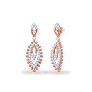 Colour Burst Rose Gold Dangler Earrings 18K
