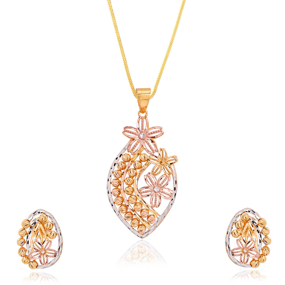 Bouquet of Golden Charms Pendant Set