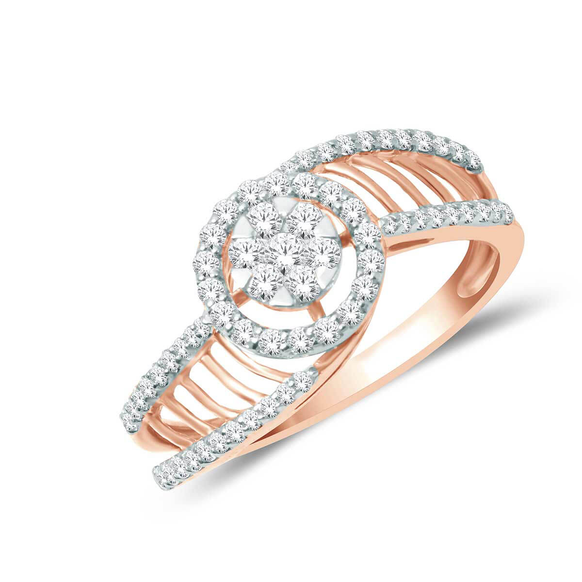 Warm Blossom Diamond Engagement Ring for Women