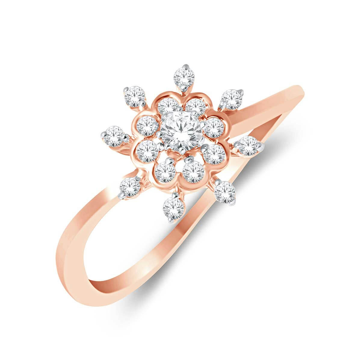 Dazzling Cherry Blossom Gold Ring