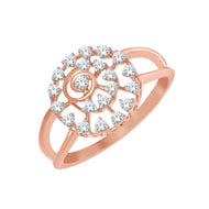 Elegant Flora Charm Diamond Ring for Women