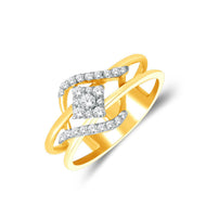 Modern Swirl Glow Diamond Engagement Ring for Women