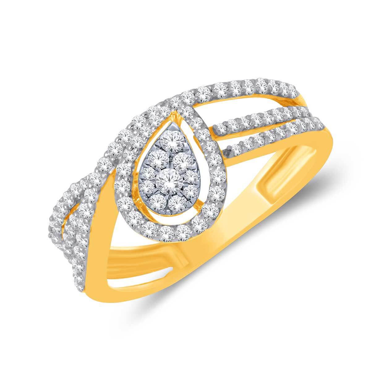 Bold Paisley Elegance Diamond Ring for Women