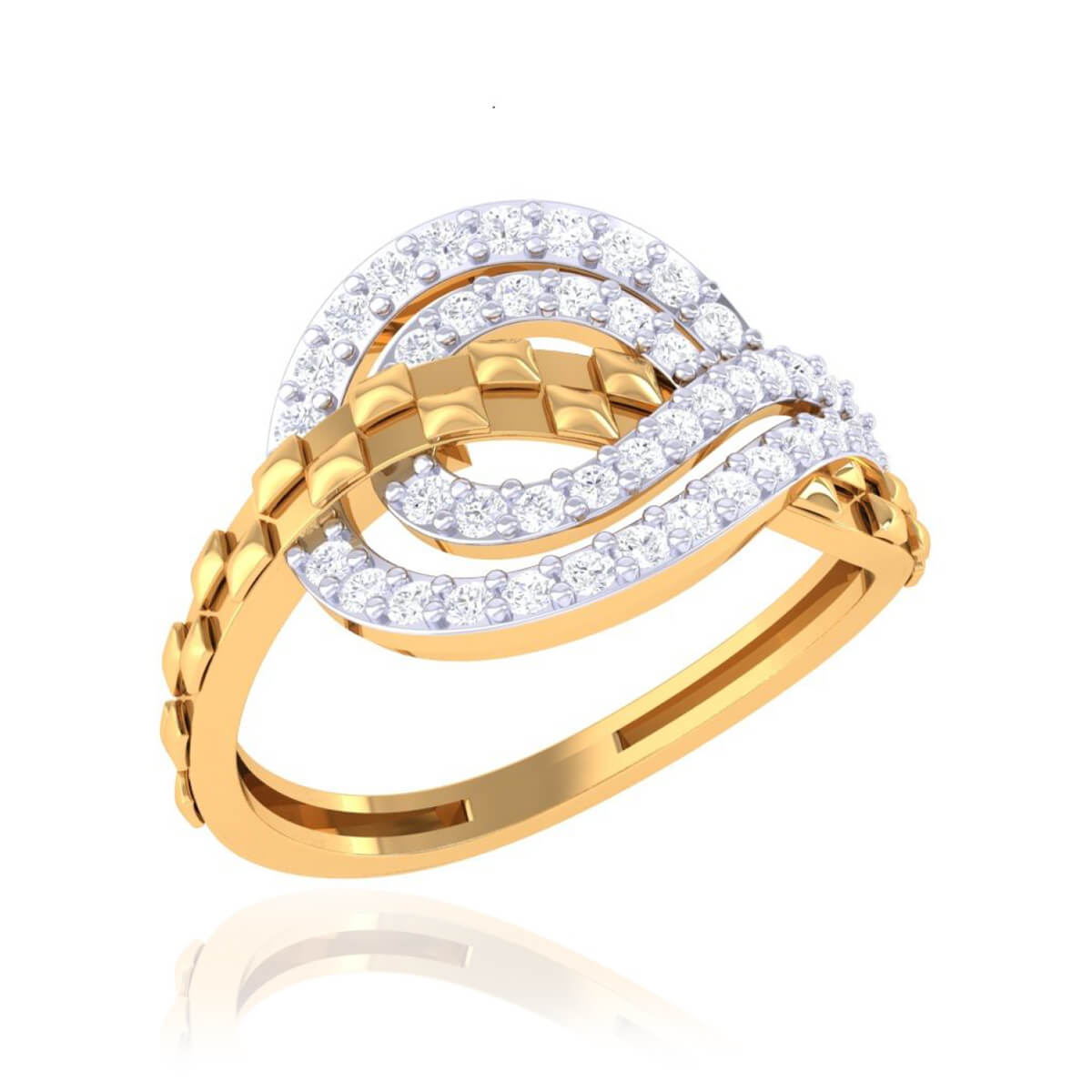 Dazzling Paisley Elegance Diamond Engagement Ring for Women