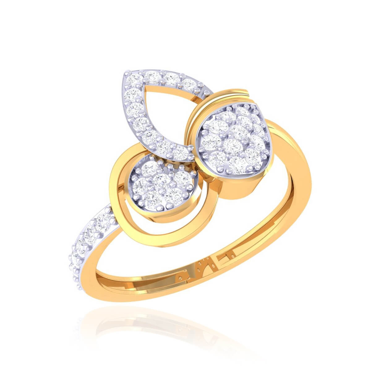 Chic Paisley Dazzle Ring for Women