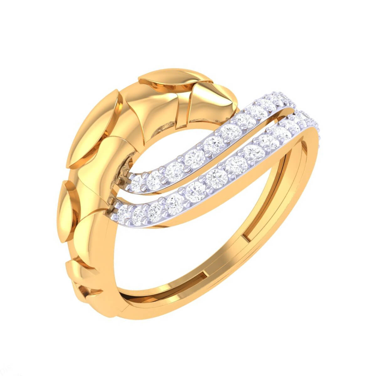Gleaming Swirl Ring for Women