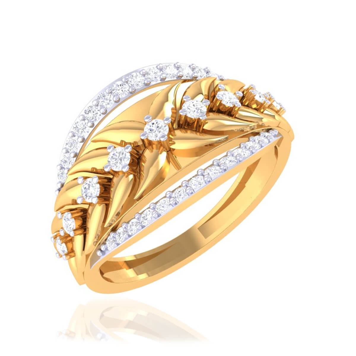 Sleek Harmonious Dazzle Ring for Women