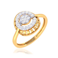 Graceful Gleaming Flora Diamond Engagement Ring for Women