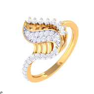 Modern Swirl Shimmer Ring for Women