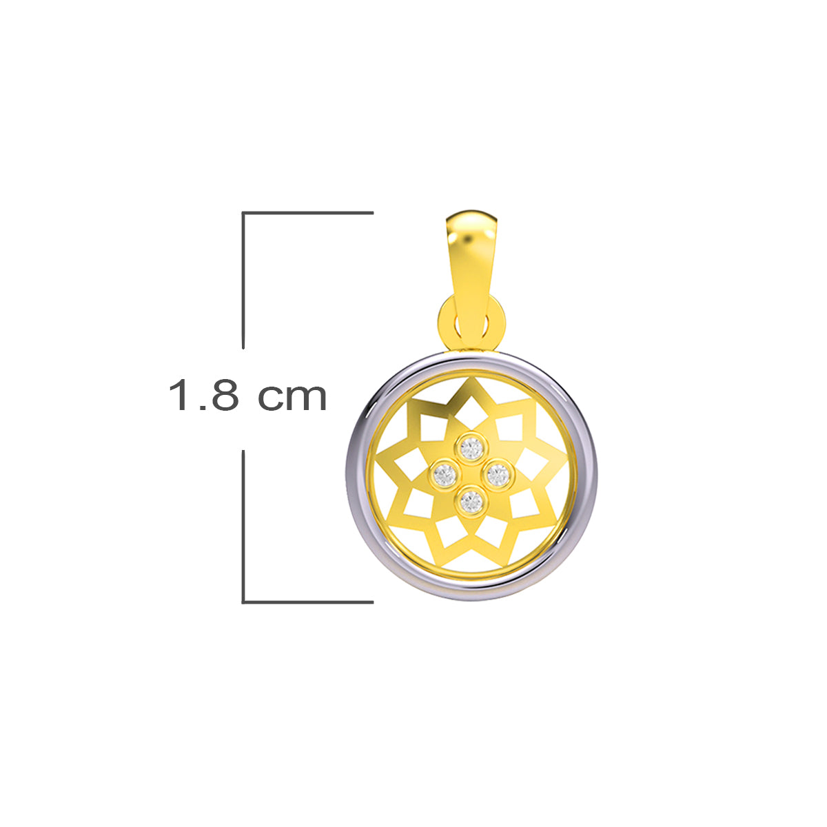 Modern Blossom Elegance Gold Pendant