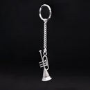 Radiant Silver Horn Keychain