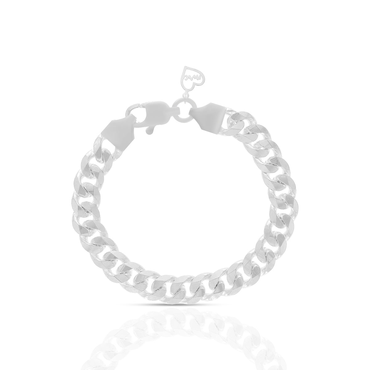 Cubic Zirconia Silver Mens Bracelet