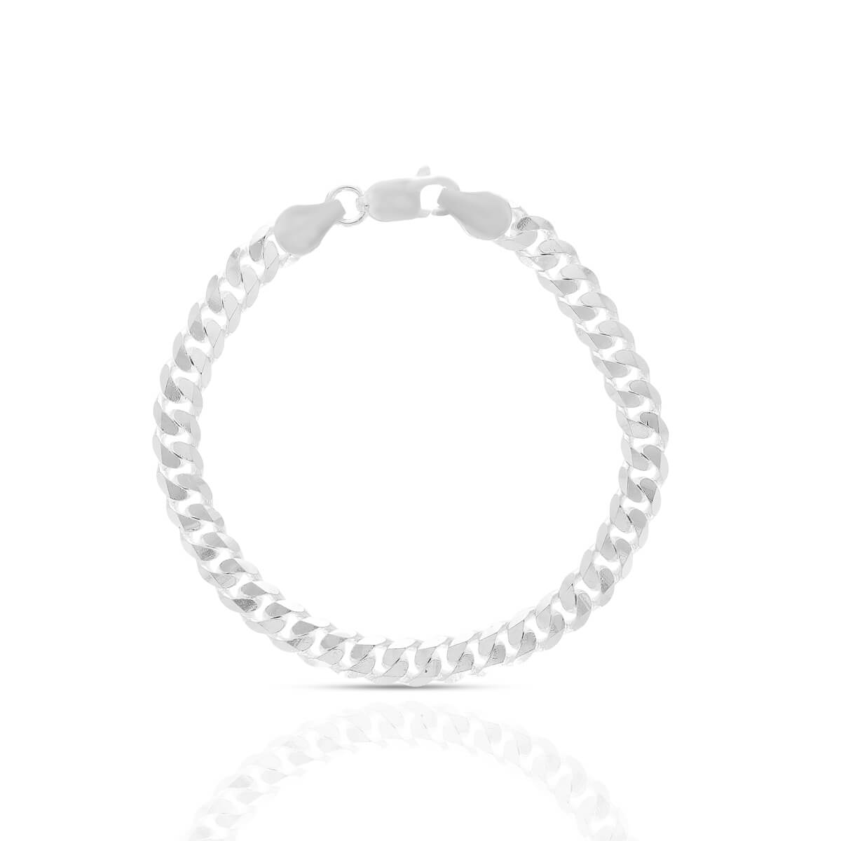 Mesmerising Curvv Silver Bracelet For Men