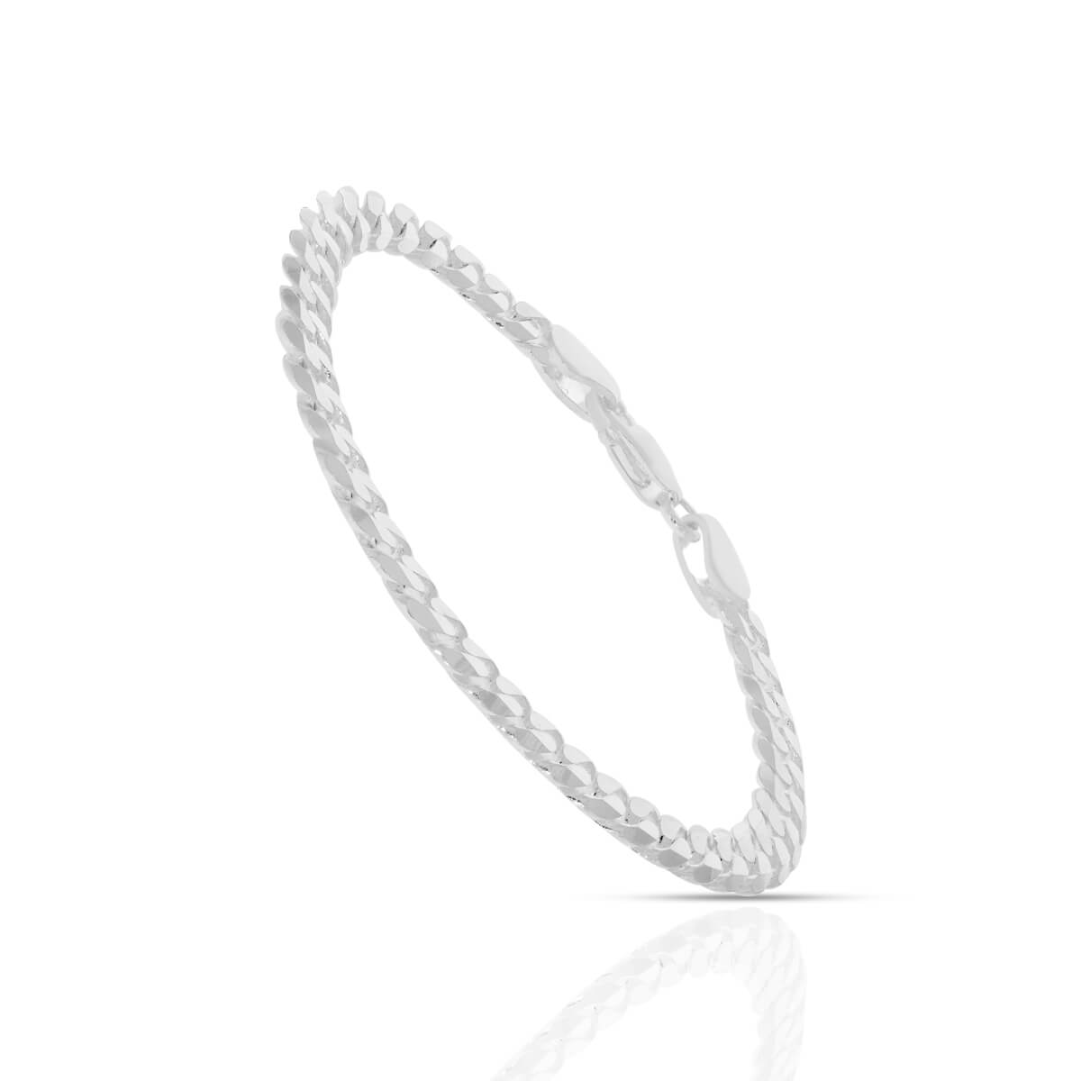 Mesmerising Curvv Silver Bracelet For Men