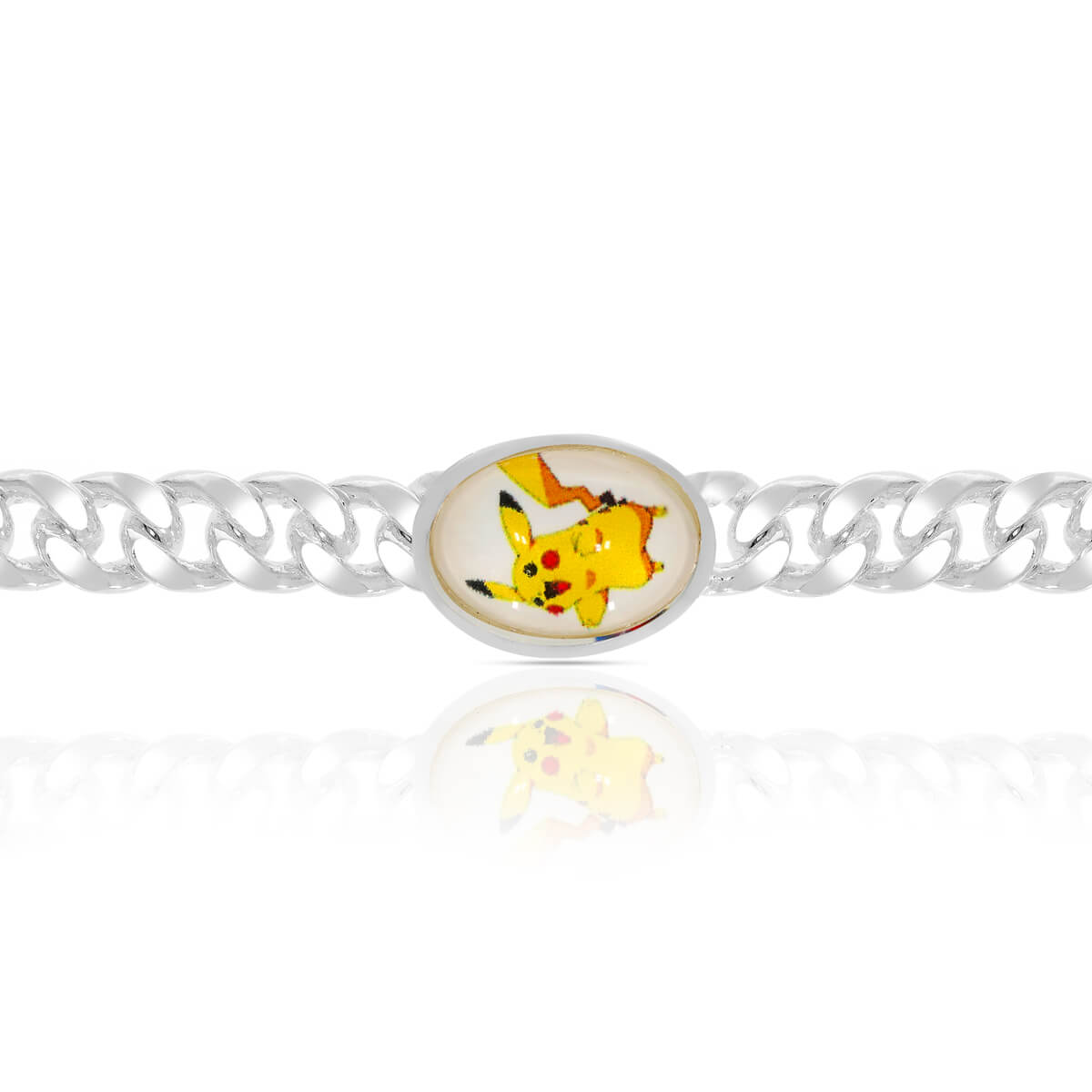 Adorable Pikachu Silver Bracelet for Kids